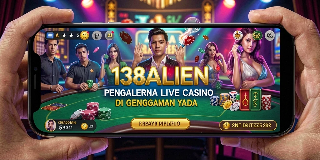 Screenshot <strong>138ALIEN</strong> menampilkan dealer langsung yang berinteraksi dengan pemain.