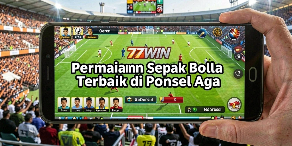 Gameplay 77WIN yang mendebarkan di lapangan sepak bola.