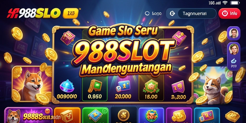 Tampilan gameplay menarik dari 988SLOT dengan berbagai tema slot.
