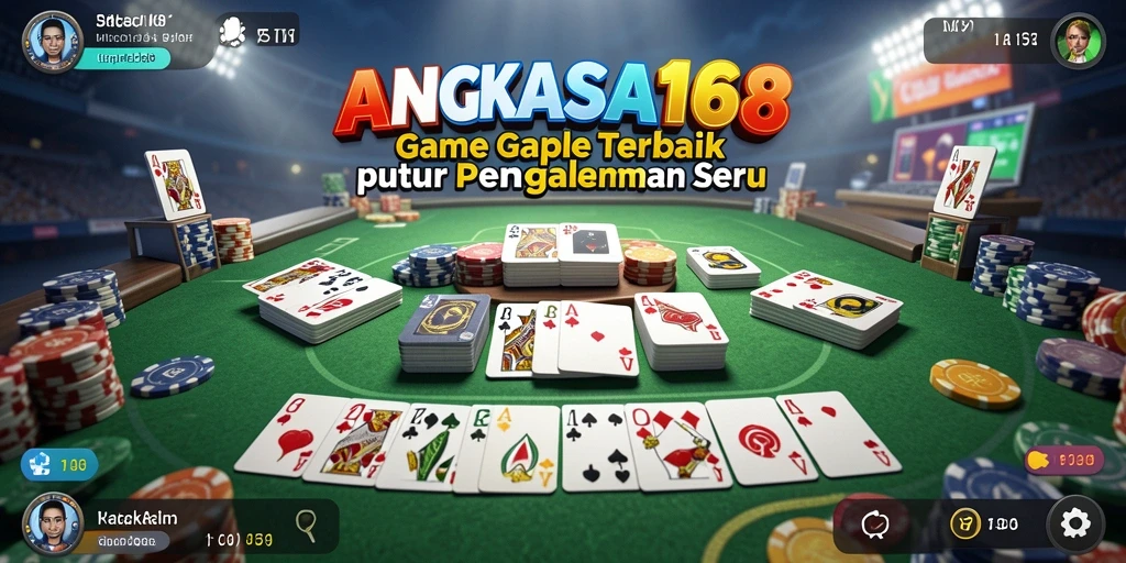 Tampilan menarik dari gameplay Gaple di ANGKASA168.