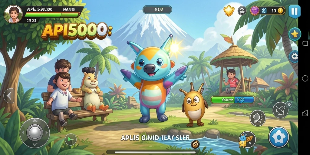 Tampilan gameplay menarik dari API5000 dengan grafis ceria.