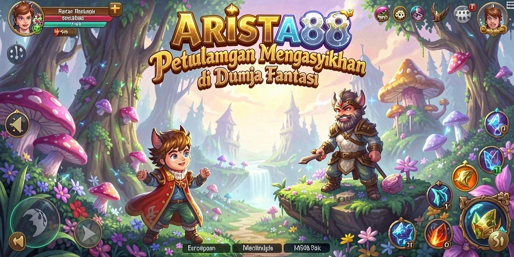 Tangkapan layar utama ARISTA88 menampilkan aksi seru dalam petualangan yang menakjubkan.
