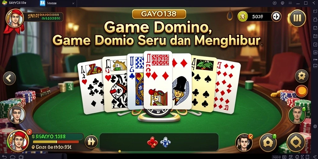 Screenshot GAYO138 menampilkan gameplay seru permainan Domino.
