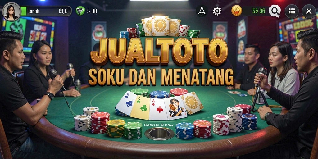 Tampilan gameplay menarik dalam permainan poker JUALTOTO.