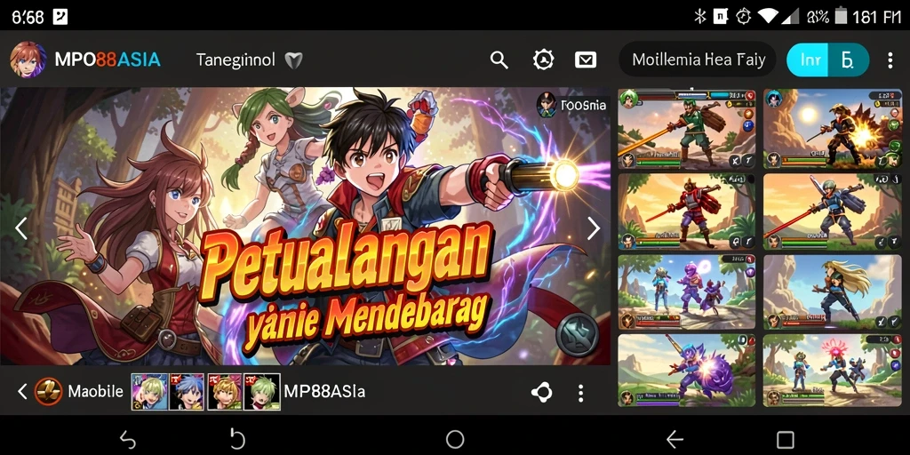 Gameplay MPO88ASIA yang menampilkan pertarungan karakter anime.
