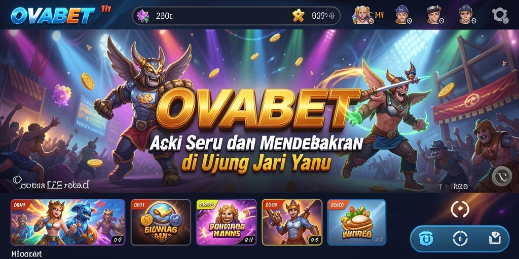 Screenshot utama OVABET menampilkan aksi mendebarkan dalam gameplay.
