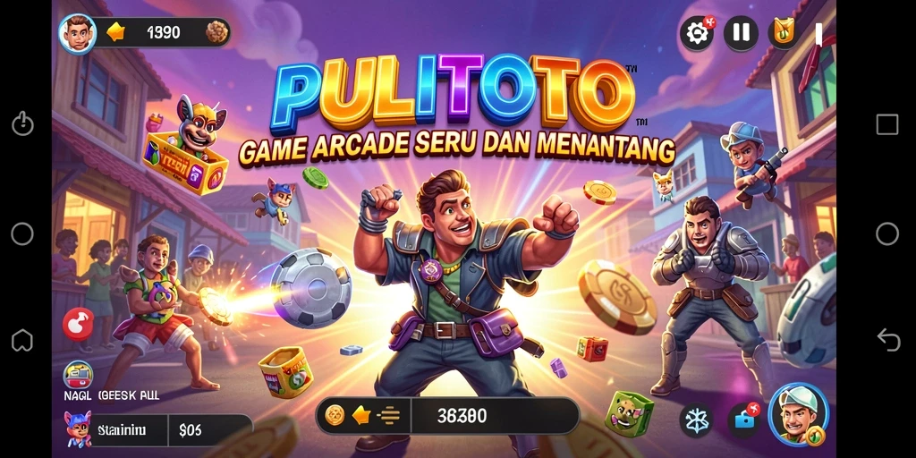 Tangkapan layar gameplay PULITOTO yang menunjukkan aksi seru.