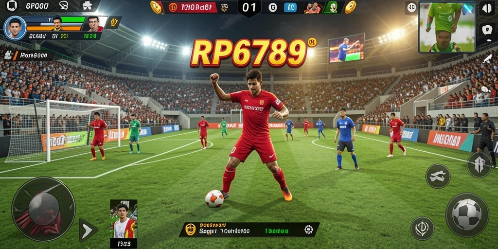 Screenshot RP6789 menampilkan momen menegangkan dalam permainan olahraga.