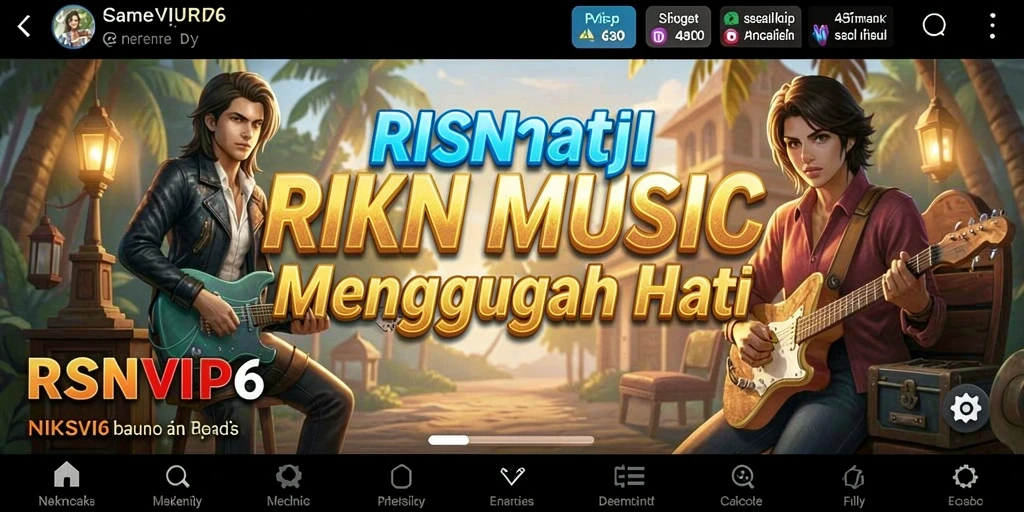 Screenshot gameplay RSNVIP6 menampilkan pengguna menikmati musik dengan interaksi permainan.